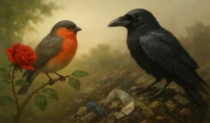 Bülbül Güle, Karga Çöplüğe Götürür Kompozisyon Örneği