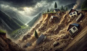 Heyelan ile ilgili Kompozisyon Örneği