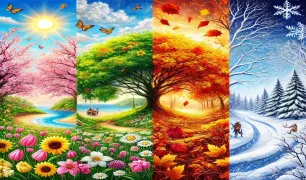 Mevsimler ile ilgili Kompozisyon